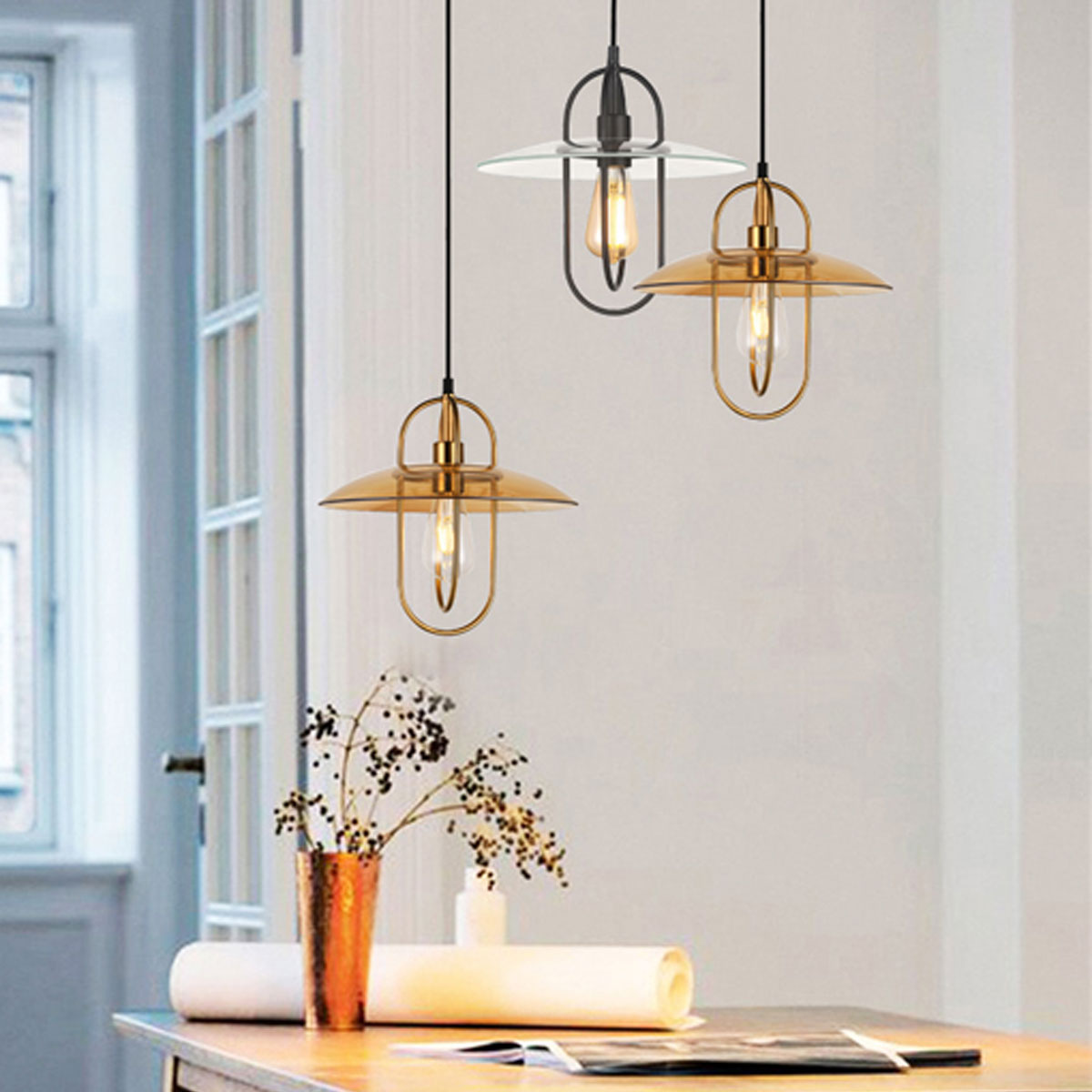 Papillon Interior Glass Coolie Pendant Light