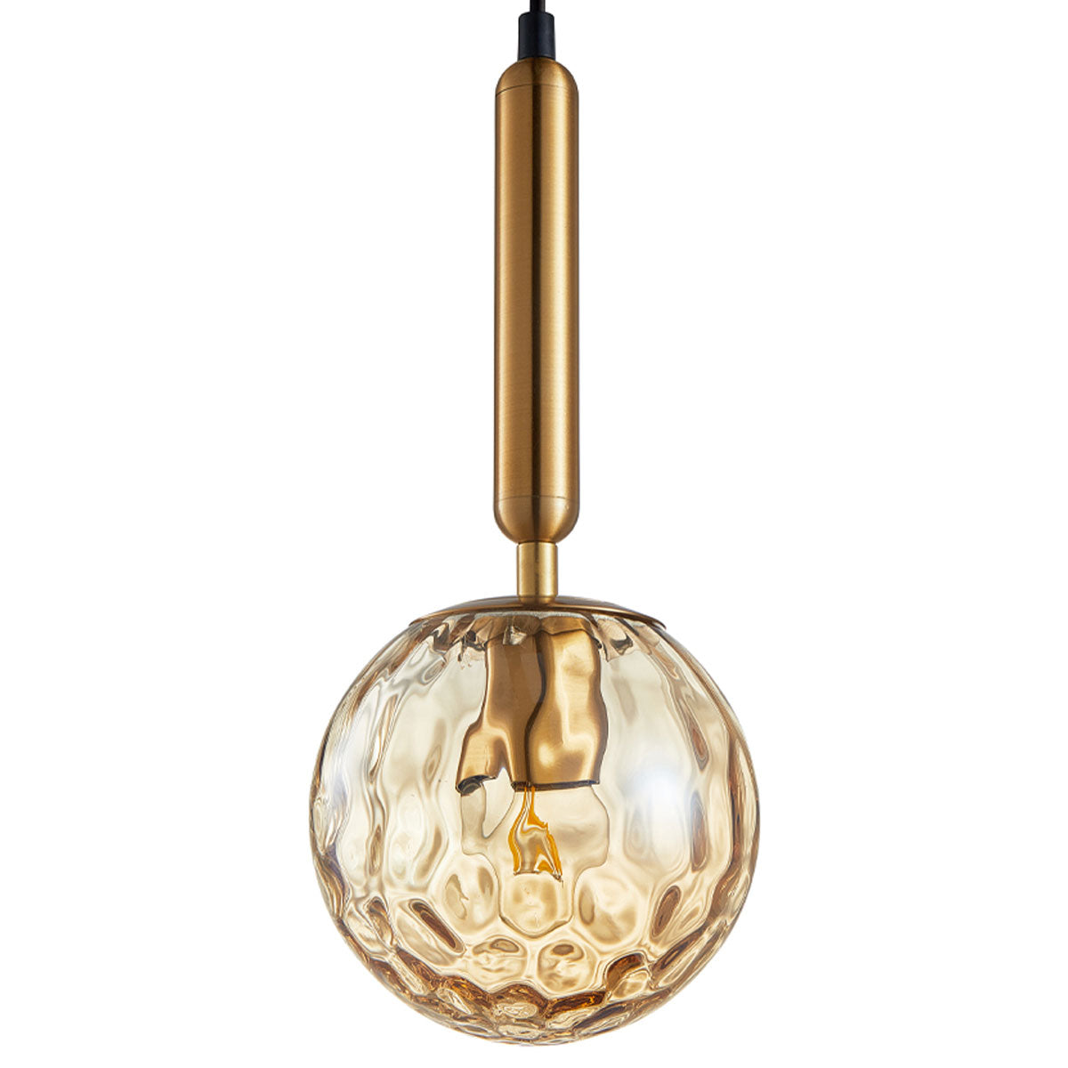 Trattino 1LT Interior Spherical Crater Glass Shape Pendant Light