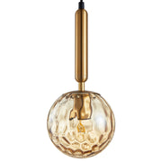 Trattino 1LT Interior Spherical Crater Glass Shape Pendant Light
