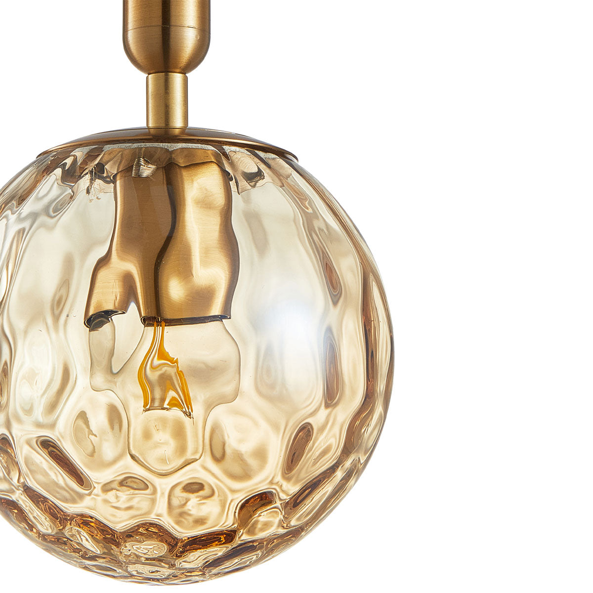 Trattino 3 Light Interior Spherical Crater Glass Shape  Bar Pendant Light