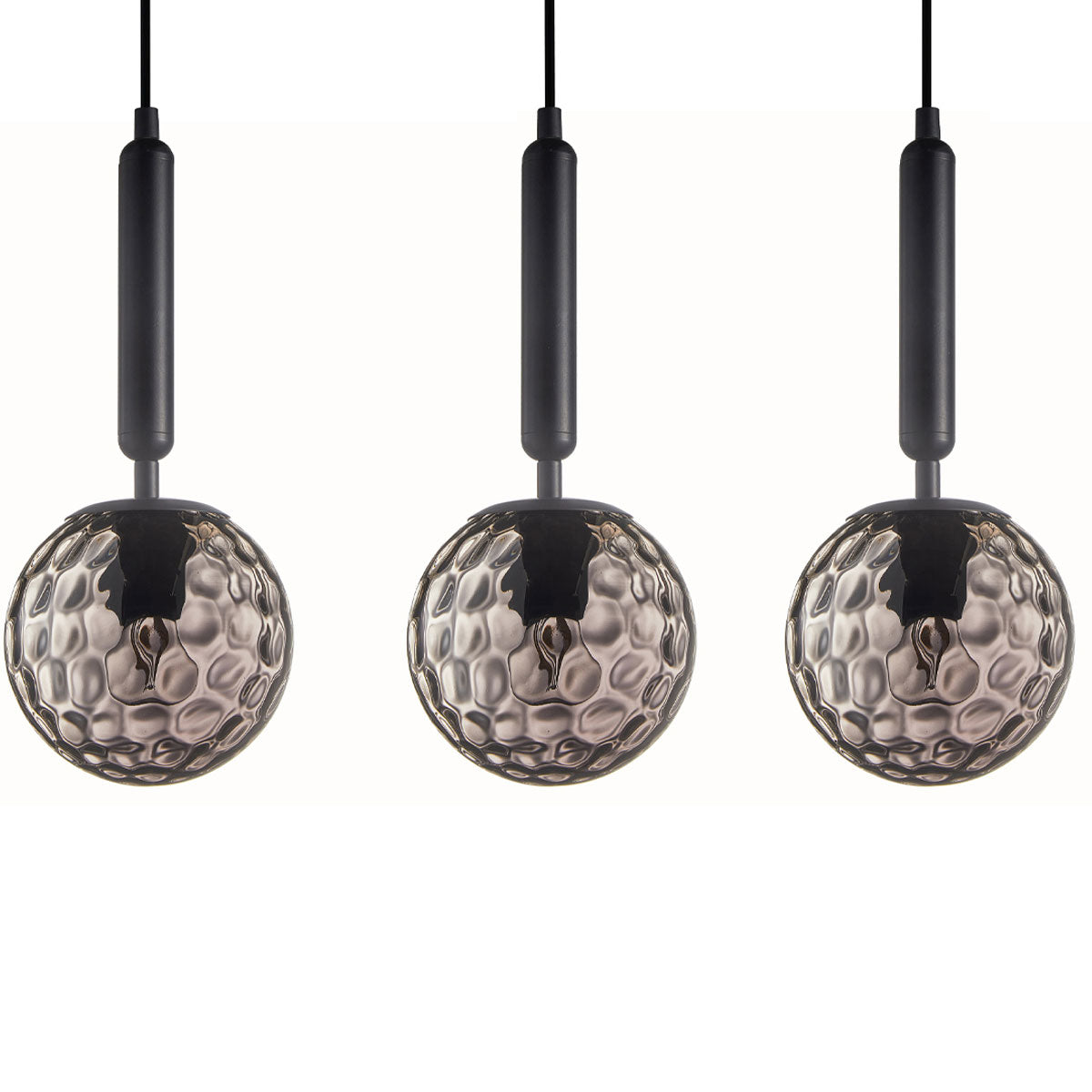 Trattino 3 Light Interior Spherical Crater Glass Shape  Bar Pendant Light