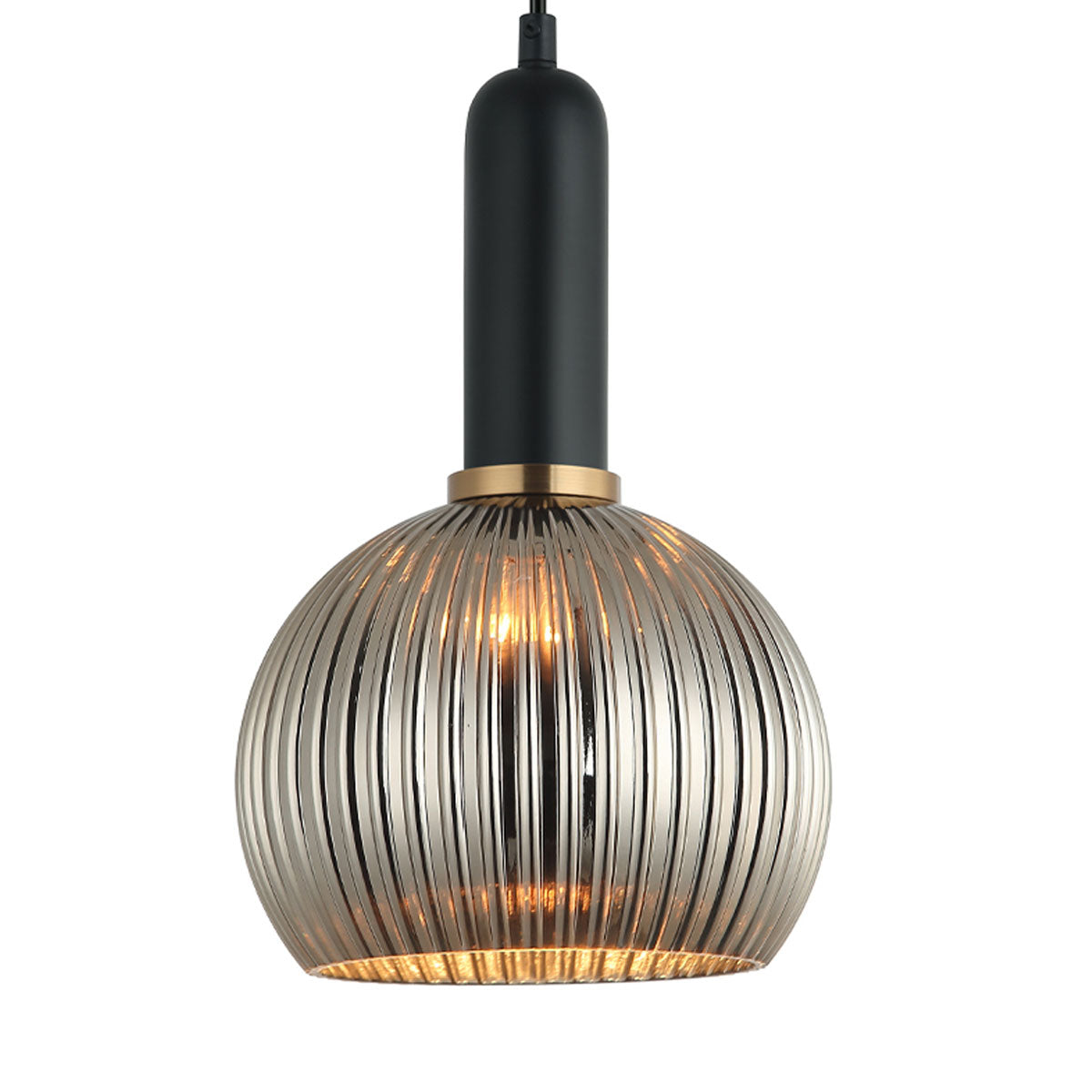 Vintaj 1 Light Interior Wine Glass Ribbed Glass Pendant Light