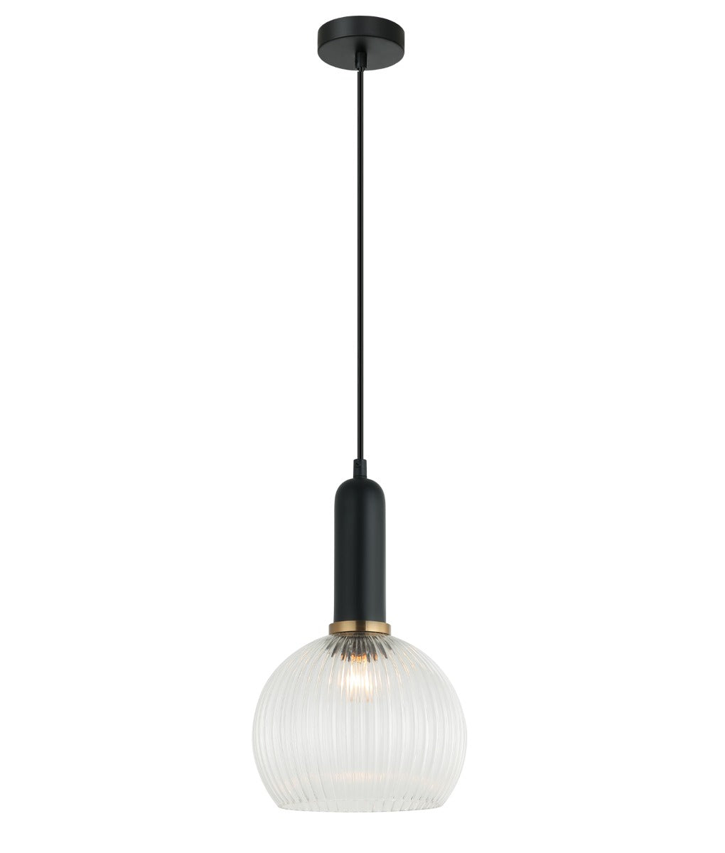 Vintaj 1 Light Interior Wine Glass Ribbed Glass Pendant Light