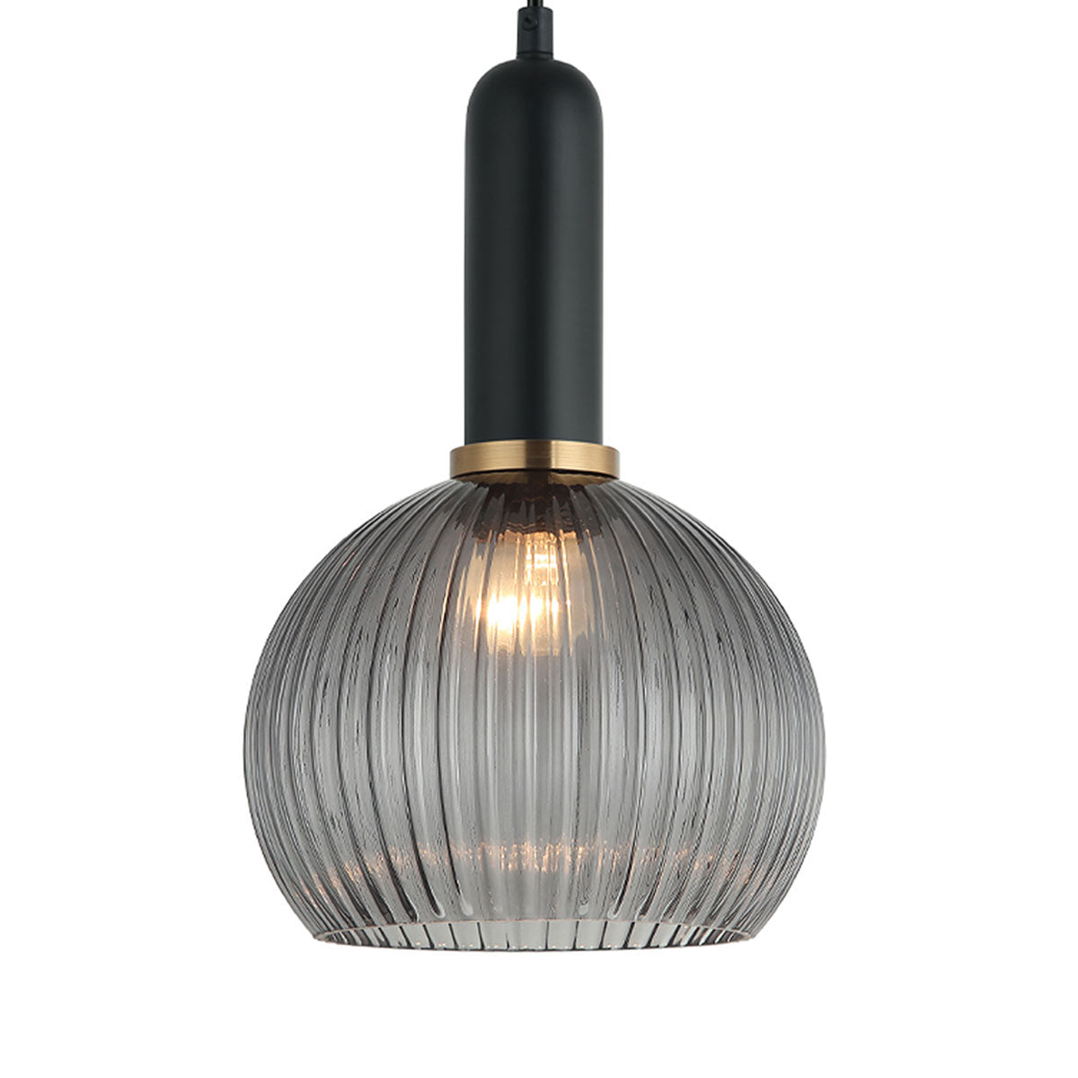Vintaj 1 Light Interior Wine Glass Ribbed Glass Pendant Light