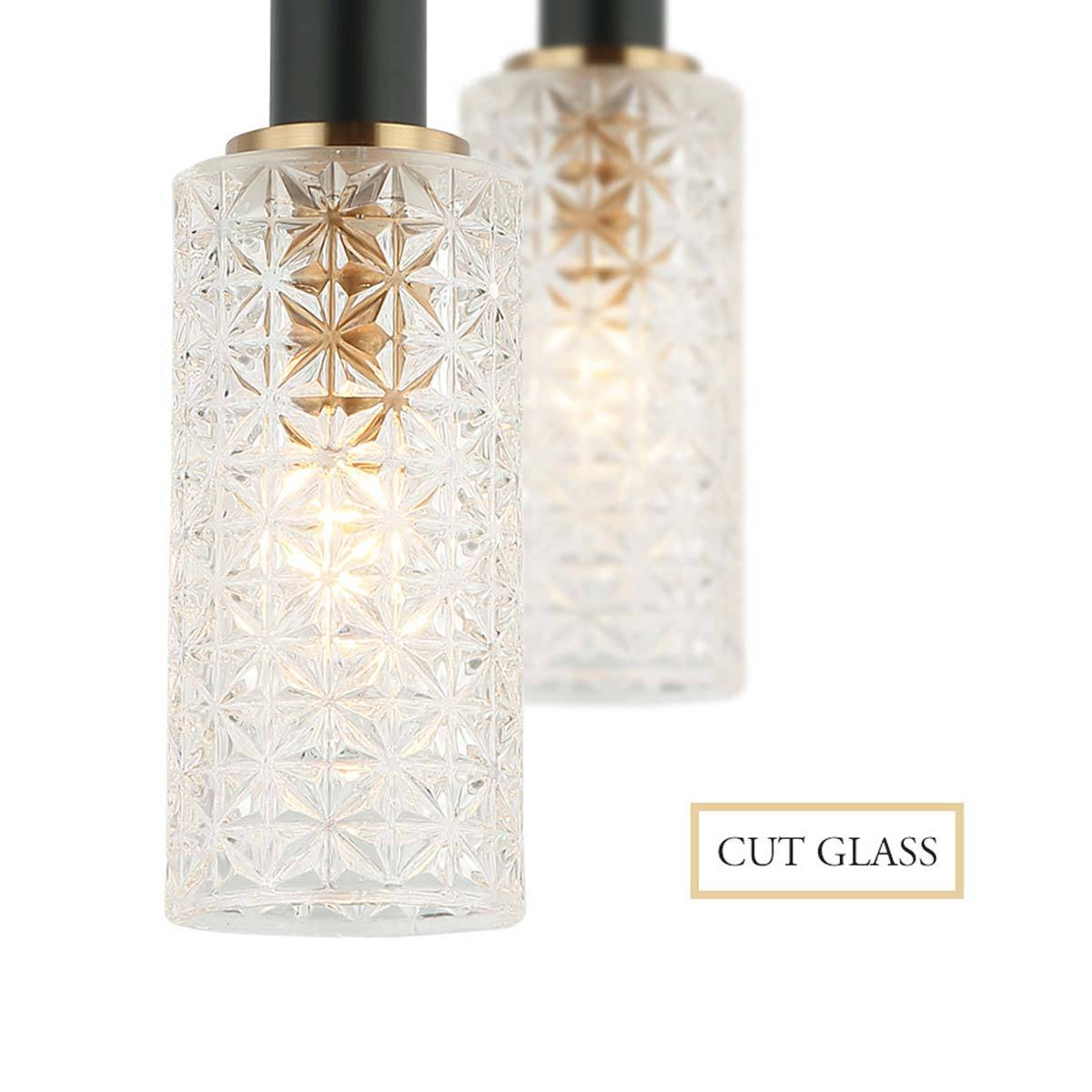 Cleo Oblong Cut Glass Pendant Light