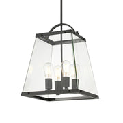 Colair 4LT Pendant Light with Solid Brass Frame