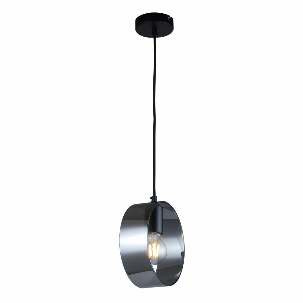 Colossale Single Smoked Glass Pendant Light - 1 Light