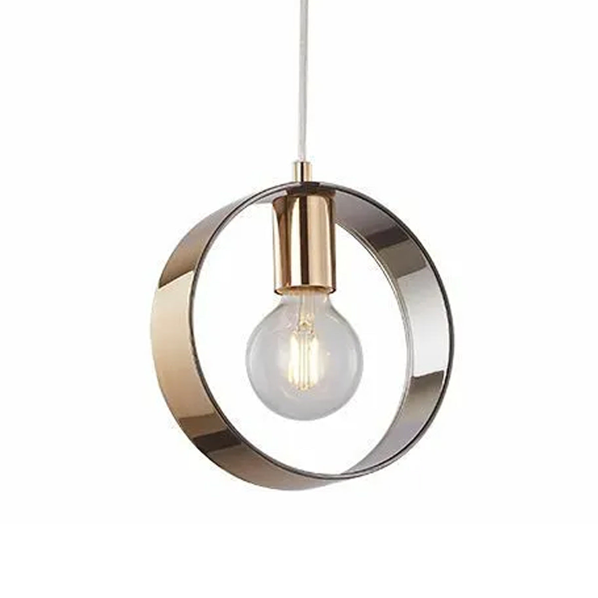 Colossale Single Smoked Glass Pendant Light - 1 Light