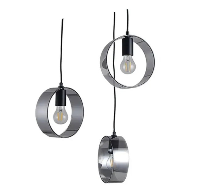 Colossale Trio Smoked Glass Pendant Light - 3 Lights