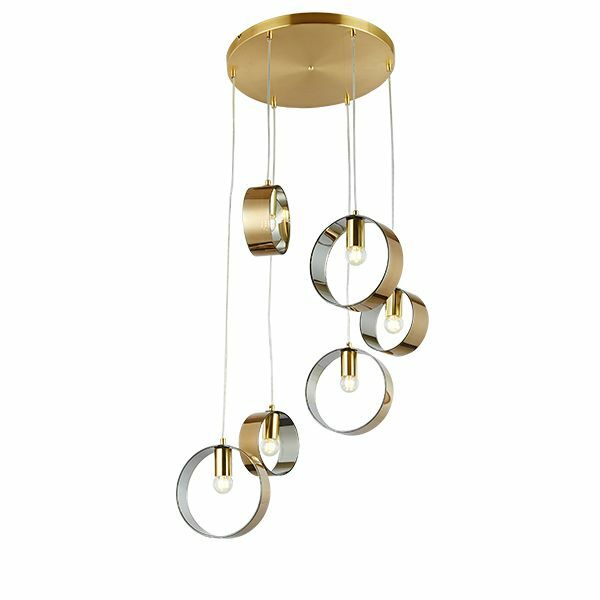 Colossale Hexad Smoked Glass Pendant Light - 6 Lights