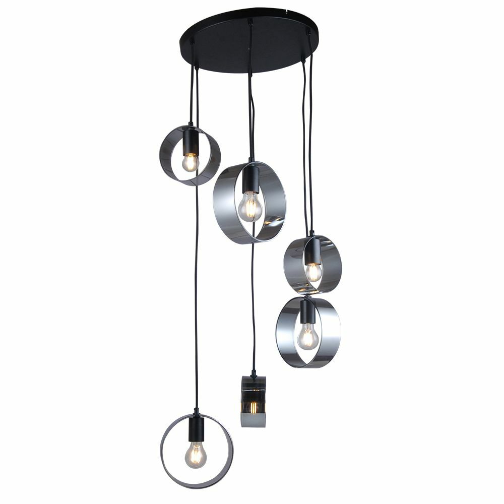 Colossale Hexad Smoked Glass Pendant Light - 6 Lights
