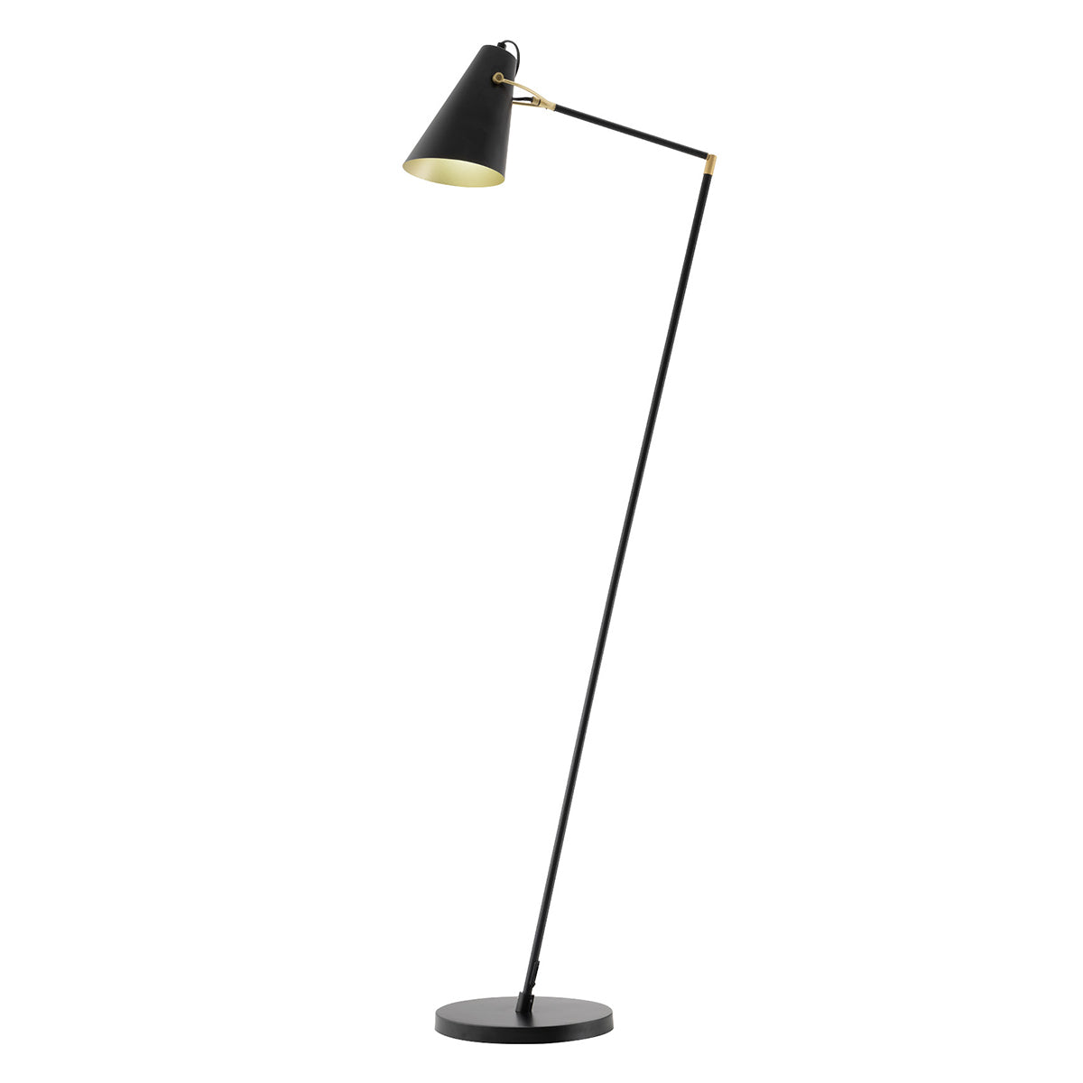Colton Black & Brushed Brass Floor Lamp