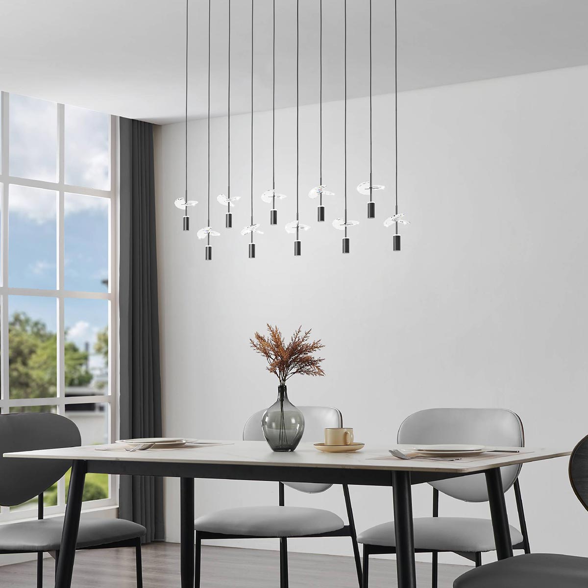 Comareira Linear Bar Pendant Light - Tri-Colour