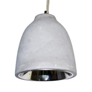 Concrete with Chrome Insert Pendant Light