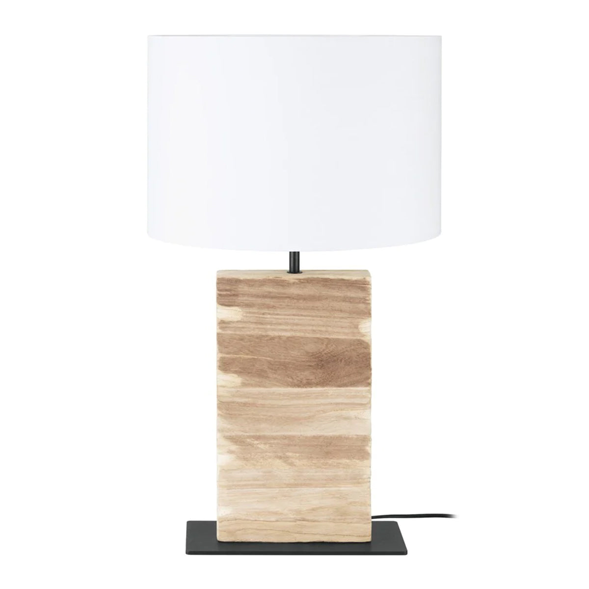 Contessore Rectangle Table Lamp with Stylish Black Base