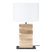 Contessore Rectangle Table Lamp with Stylish Black Base