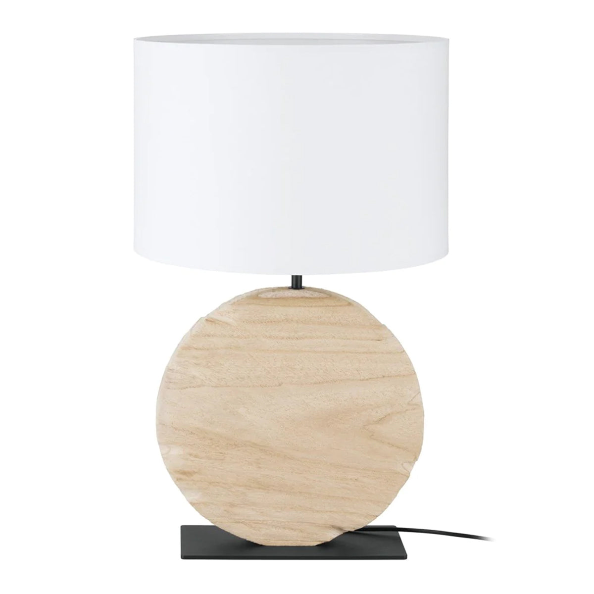Contessore Round Table Lamp with Black Base
