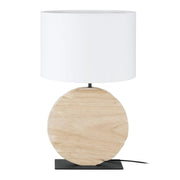 Contessore Round Table Lamp with Black Base