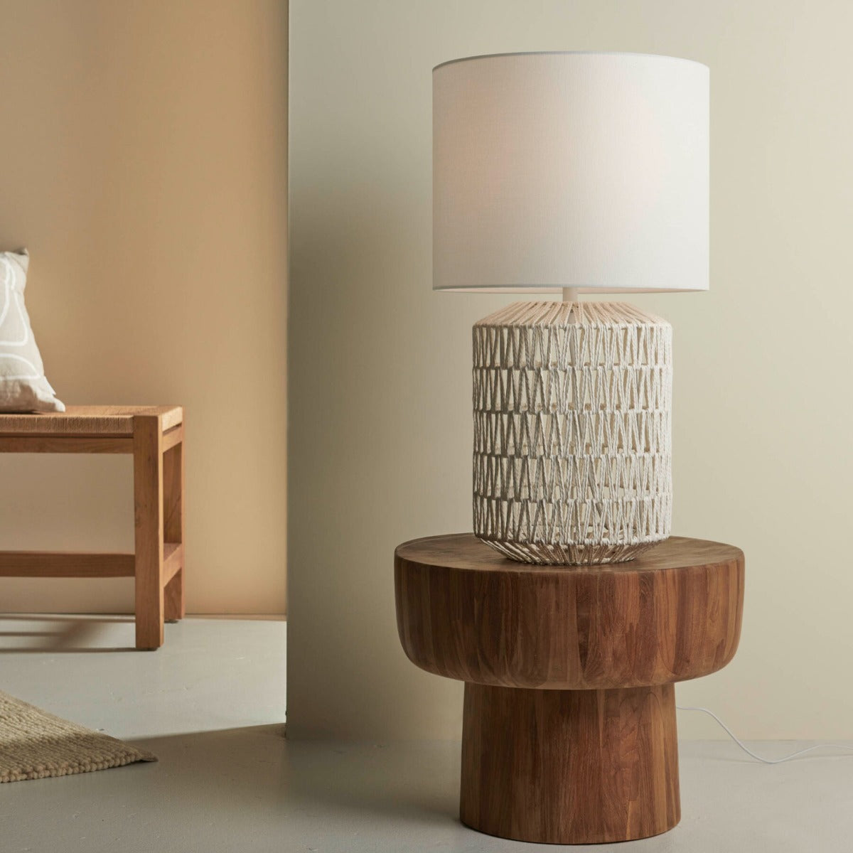 Cora Woven Table Lamp