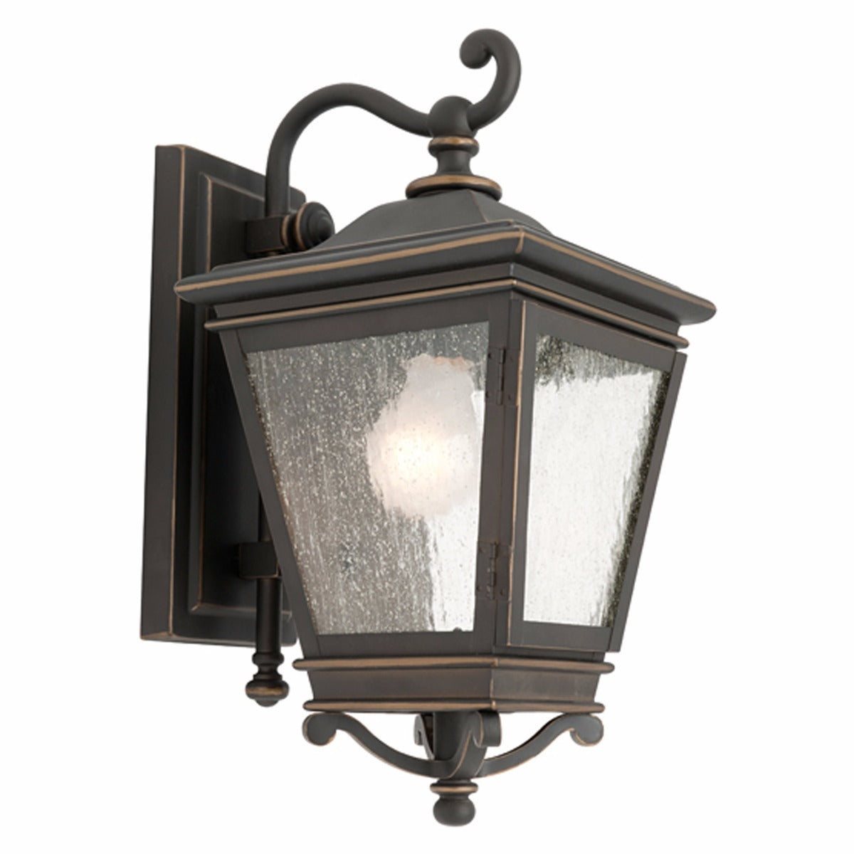 Nottingham Strippled Glass Outdoor Coach Wall Light