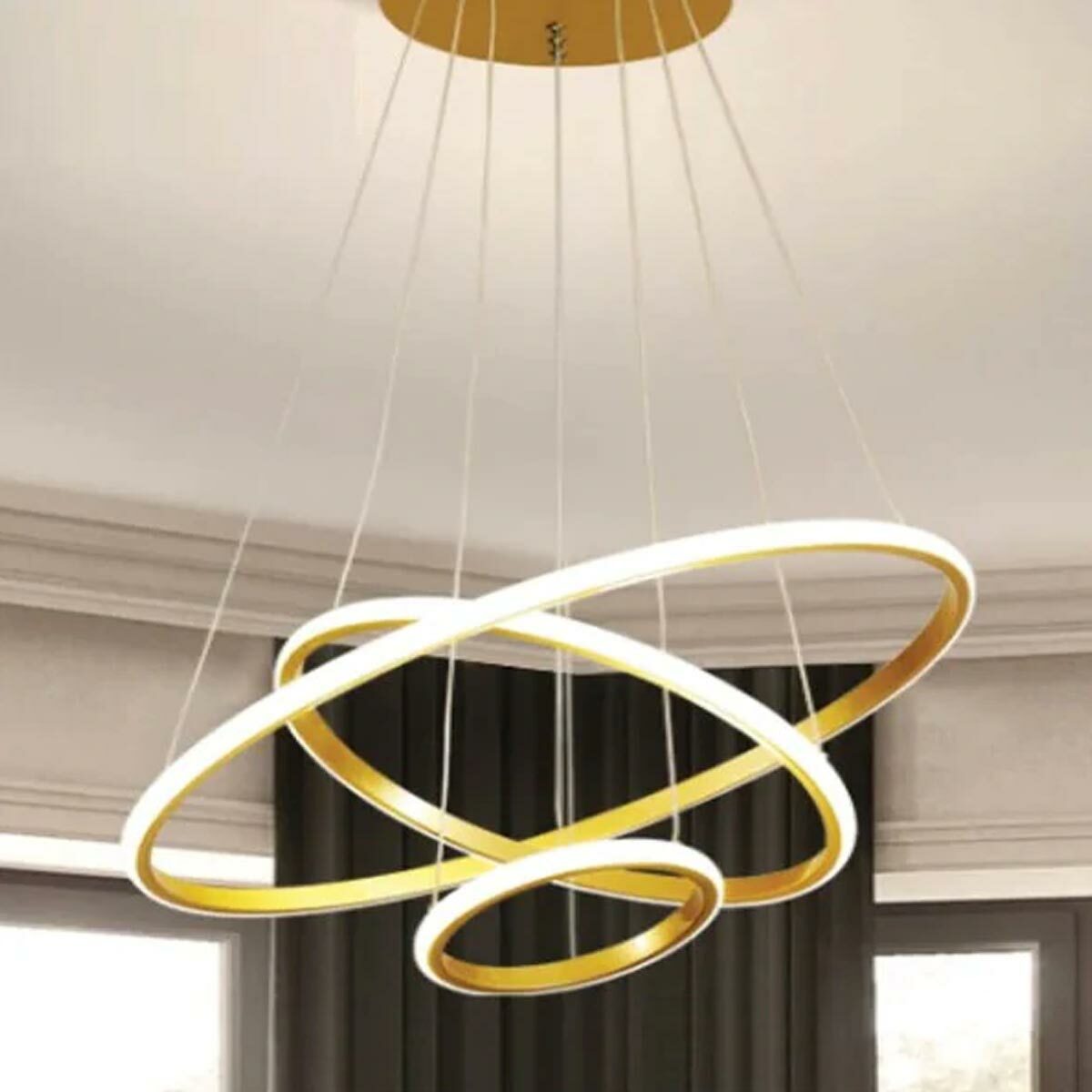 Crown 3 Ring LED Pendant Light