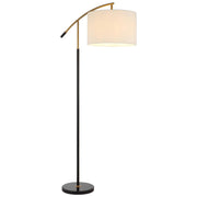Cruz Floor Lamp with Antique Gold Arm & Marble Base