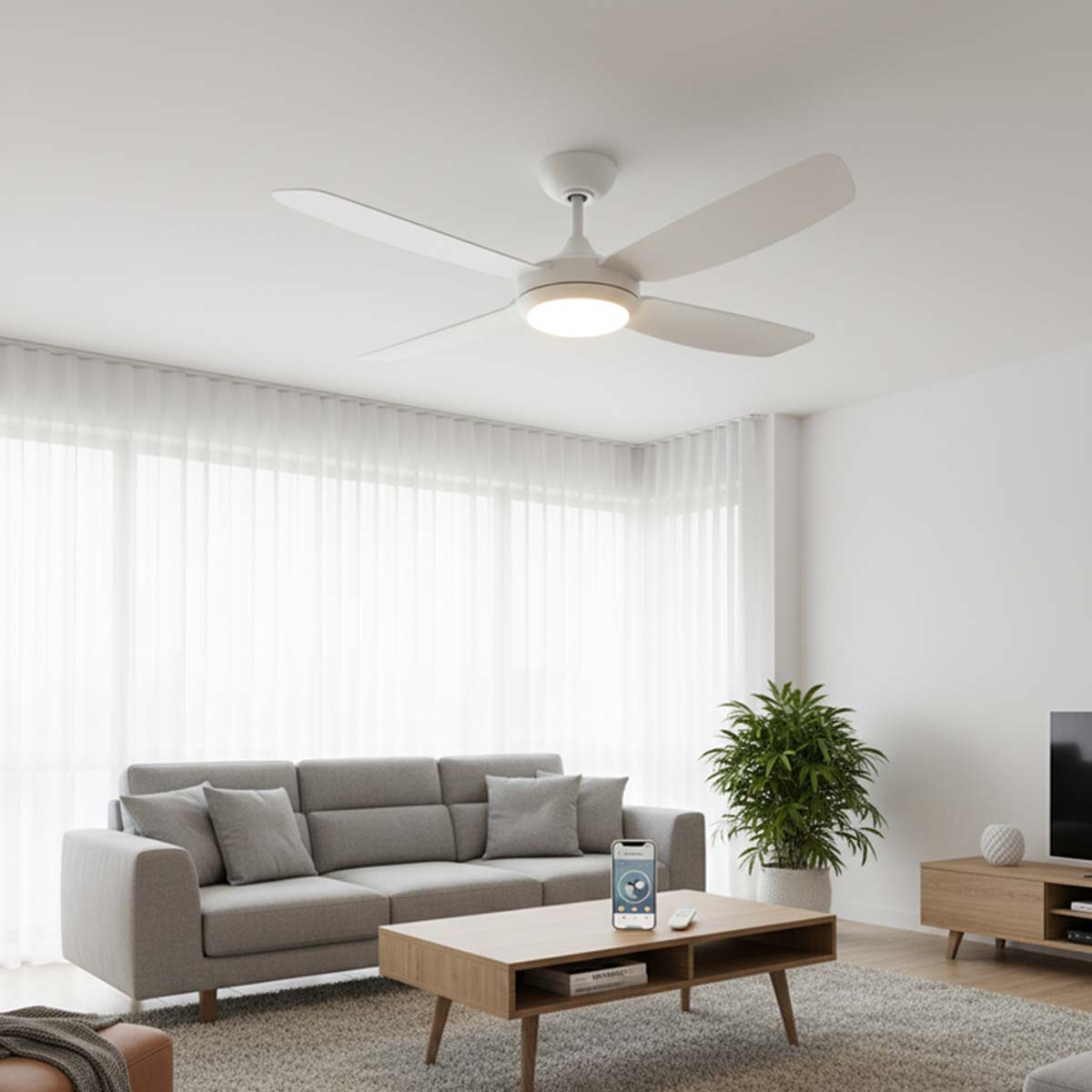 Cumulus Smart DC Ceiling Fan with LED Light & Remote
