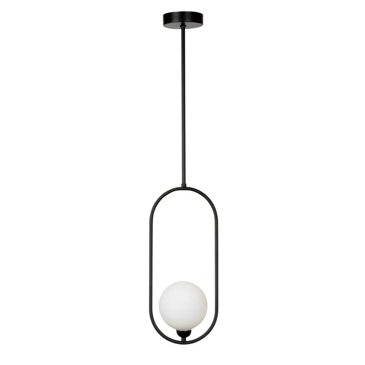 Dacaran Modern 1-Light Metal Oval Pendant – Opal