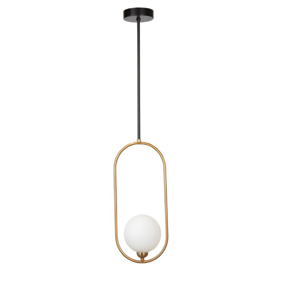 Dacaran Modern 1-Light Metal Oval Pendant – Opal