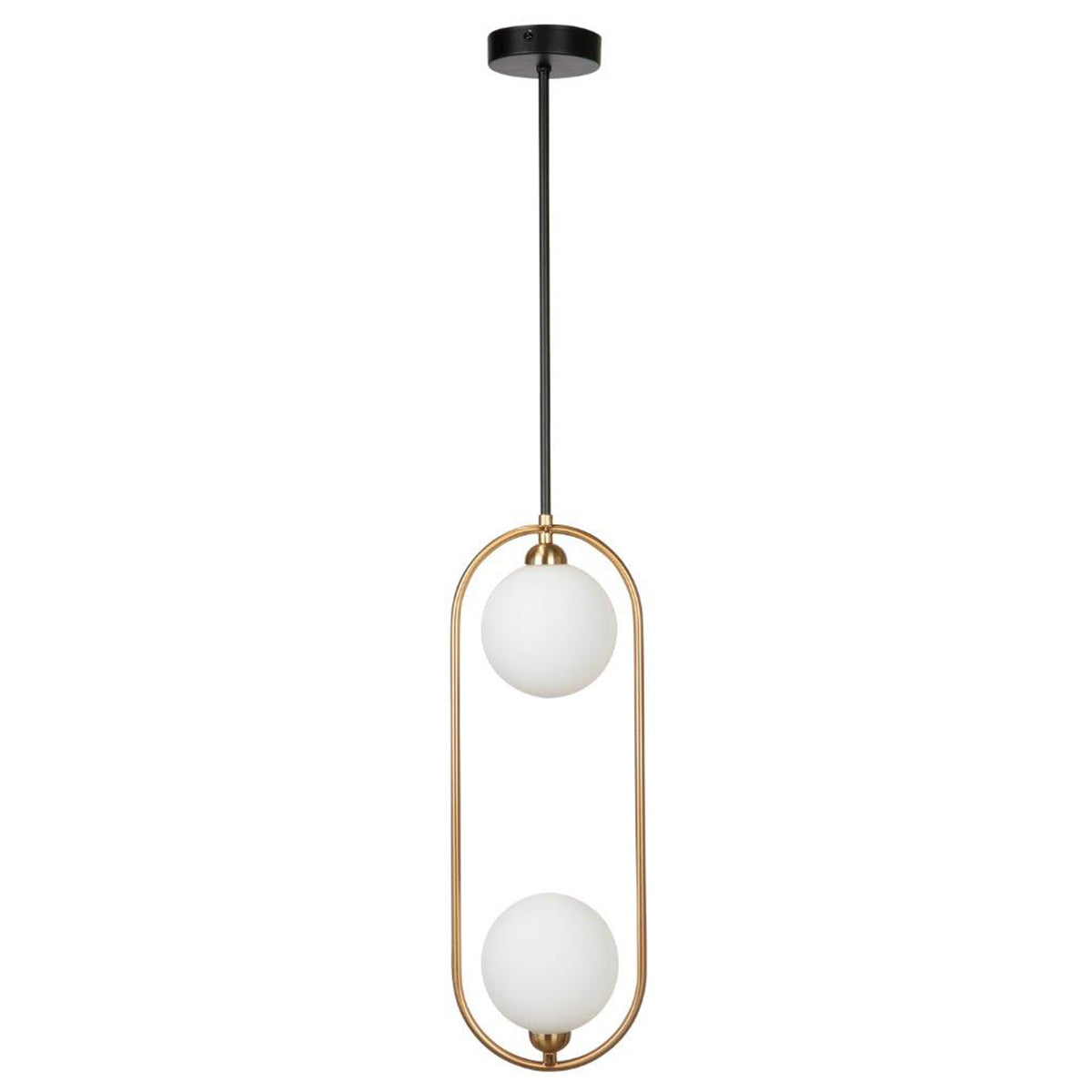 Dacaran Modern 2-Light Metal Oval Pendant – Opal
