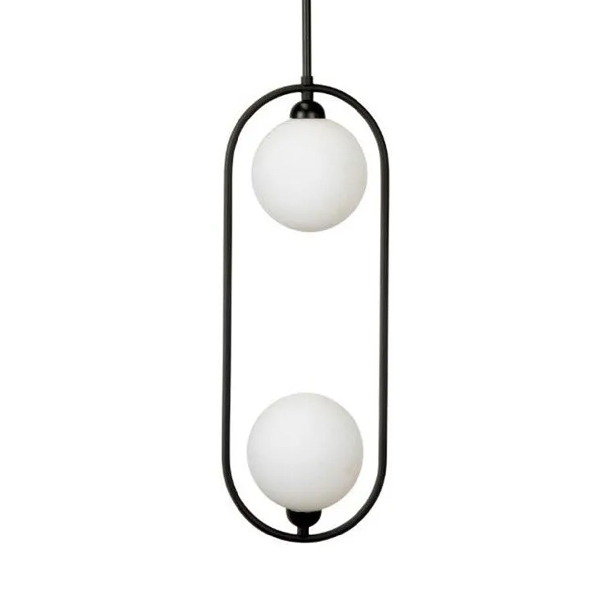 Dacaran Modern 2-Light Metal Oval Pendant – Opal