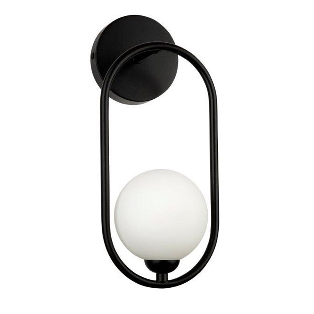 Dacaran Oval Wall Light with Opal Orb