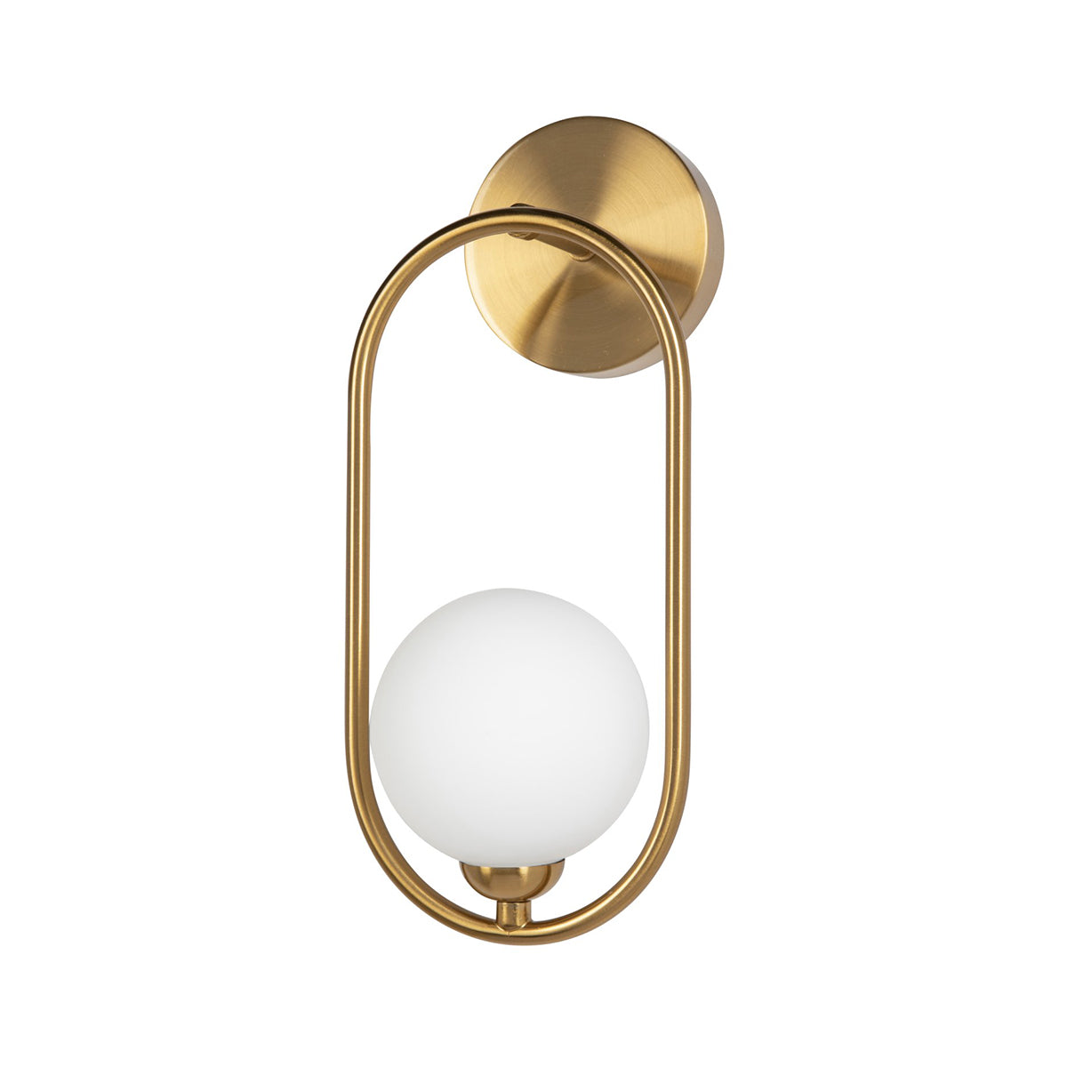 Dacaran Oval Wall Light with Opal Orb
