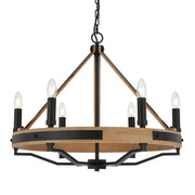 Darien 6 Light Pendant Light with Iron Arms