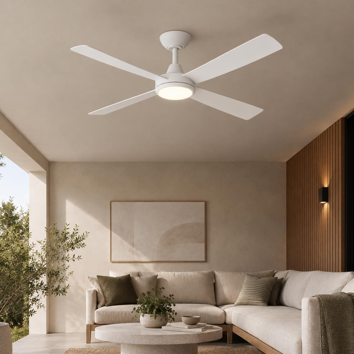 Dash Click-In 4 Blade DC Ceiling Fan with LED Light