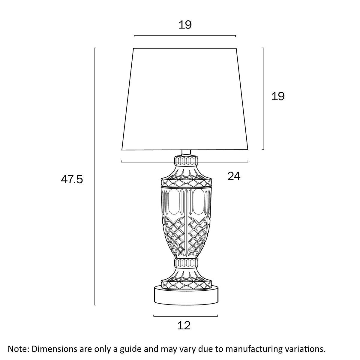 Debden Table Lamp with Pleated Fabric Shade
