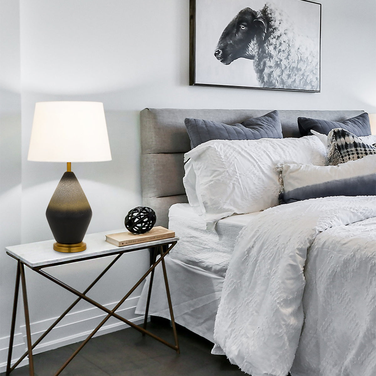 Debi Ceramic Table Lamp with Inline Switch