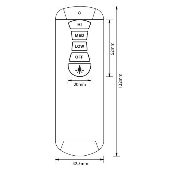 Deka & Revelair AC Ceiling Fan Remote Control Kit