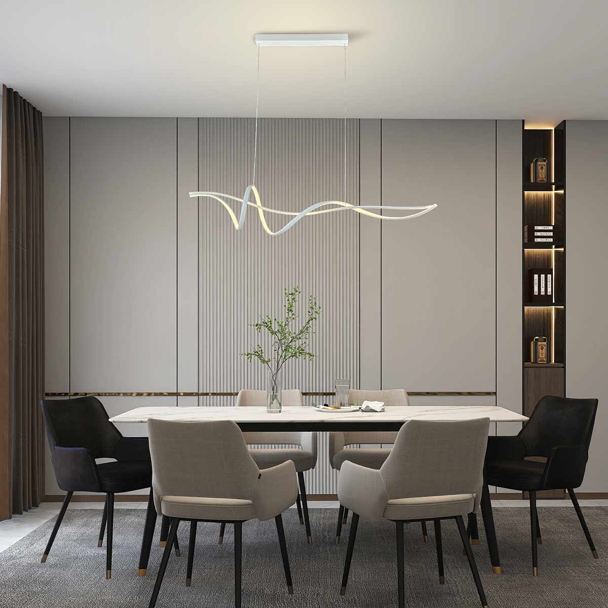 Bocchio Spiral Pendant Light 1200mm