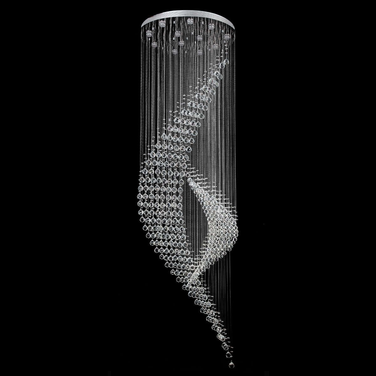 Delessi Disanto 12 Light Chrome Premium Crystal Pendant Light