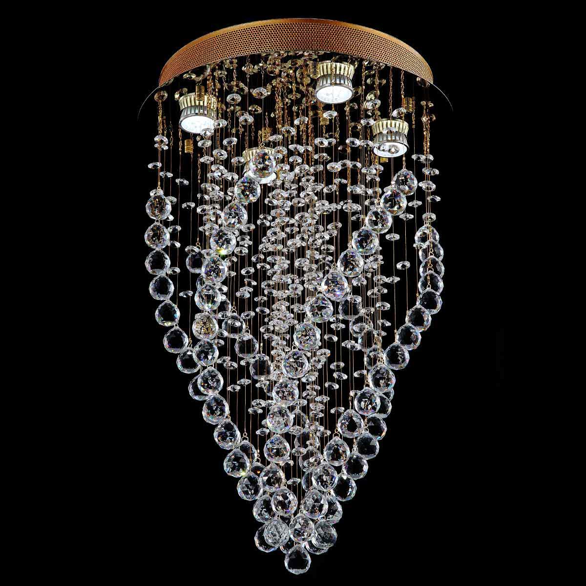 Delessi Forcollia 4 Light Gold Premium Crystal Light