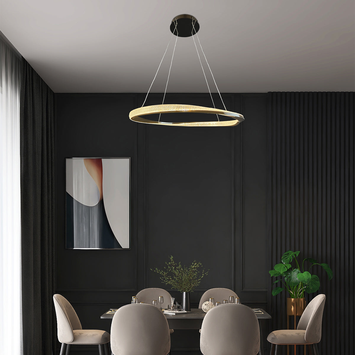 Saturno Single Ring LED Pendant Light