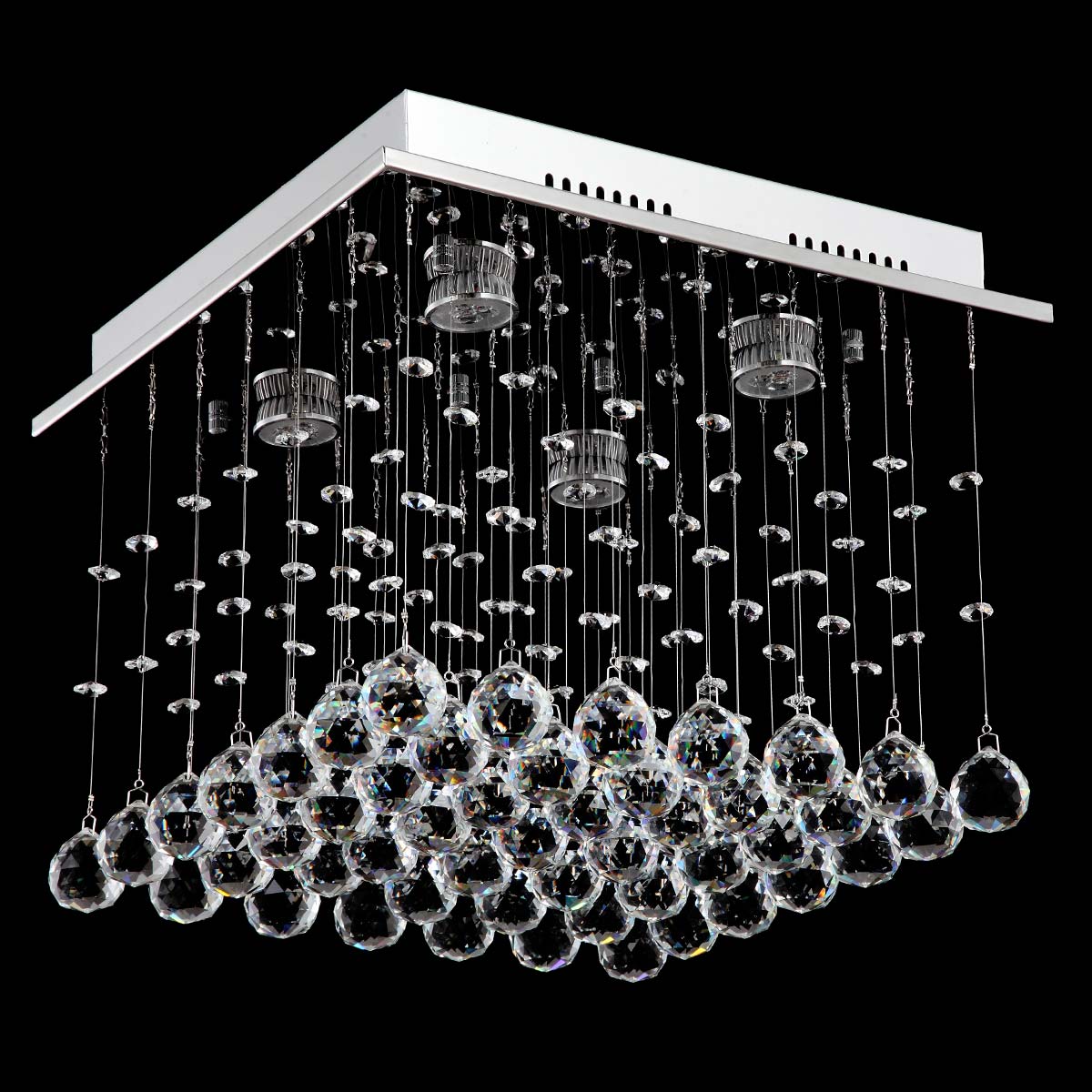 Scatola Crystal Ceiling Light Fixture with 4 Lights