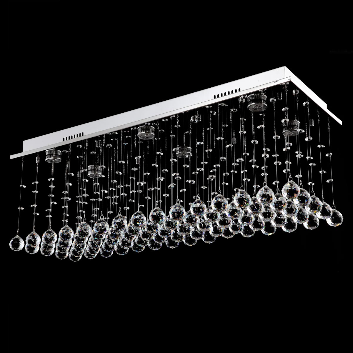 Scatola Crystal Ceiling Light Fixture with 6 Lights