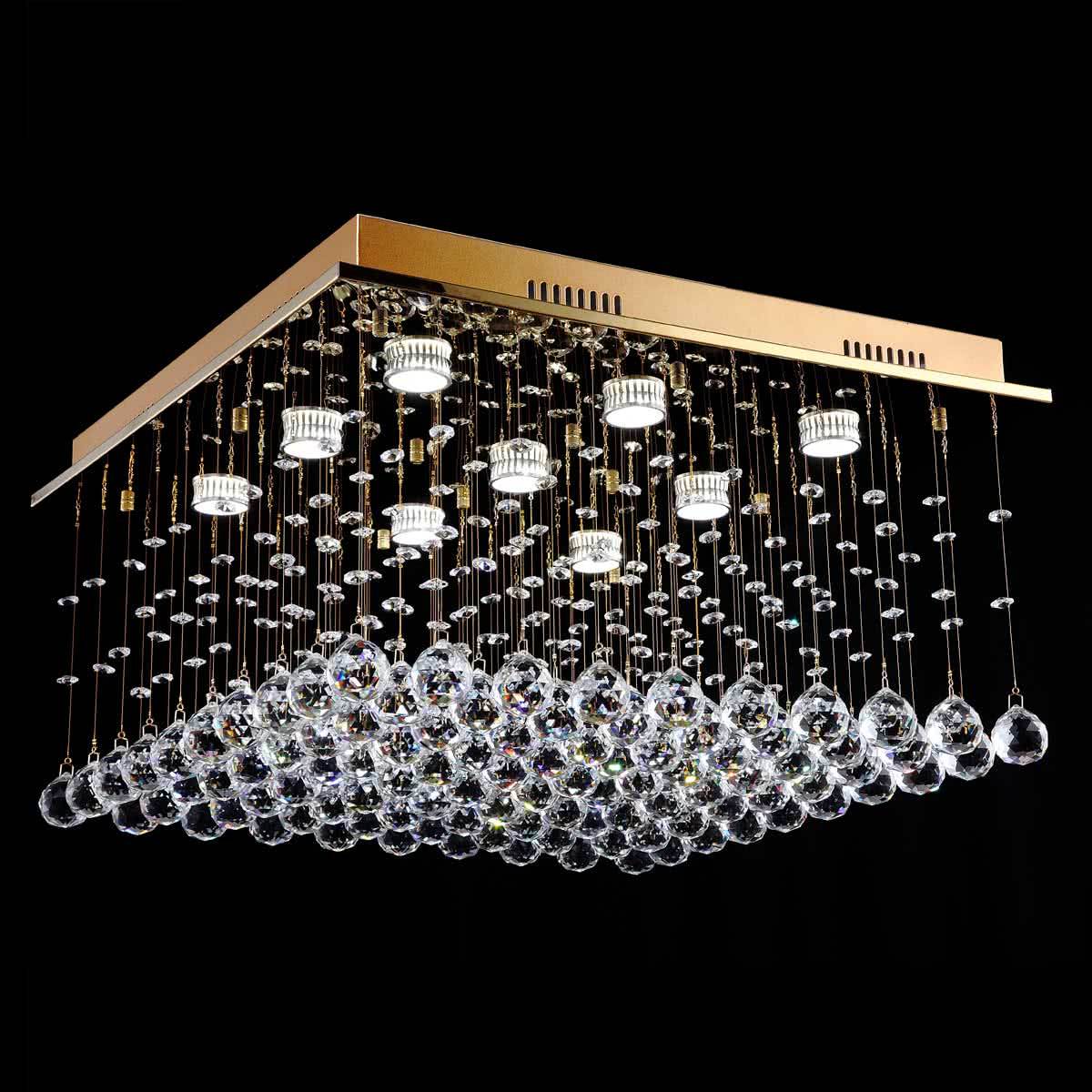 Scatola Crystal Ceiling Light Fixture with 6 Lights