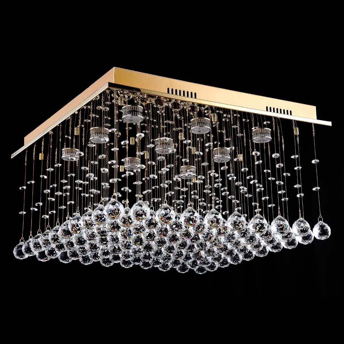 Scatola Crystal Ceiling Light Fixture with 6 Lights