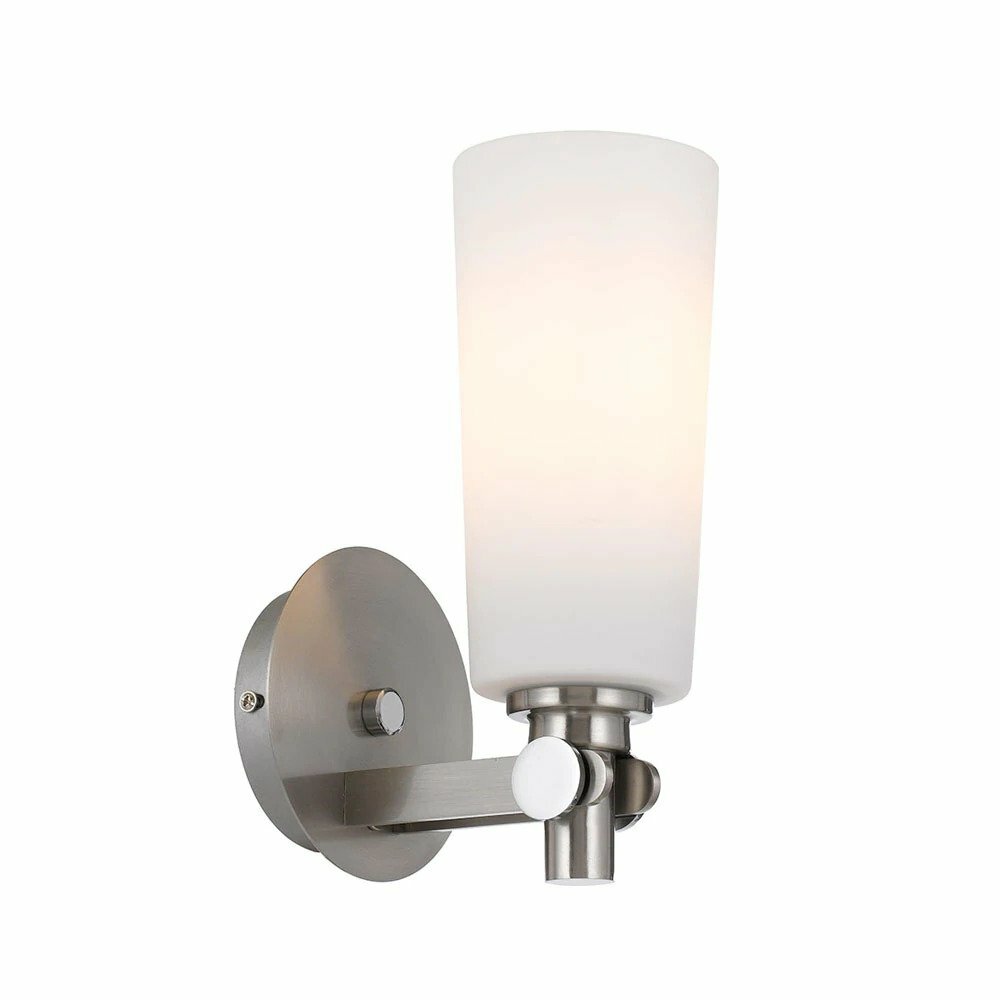 Delmar Indoor Wall Light with Metal Frame & Glass Shade