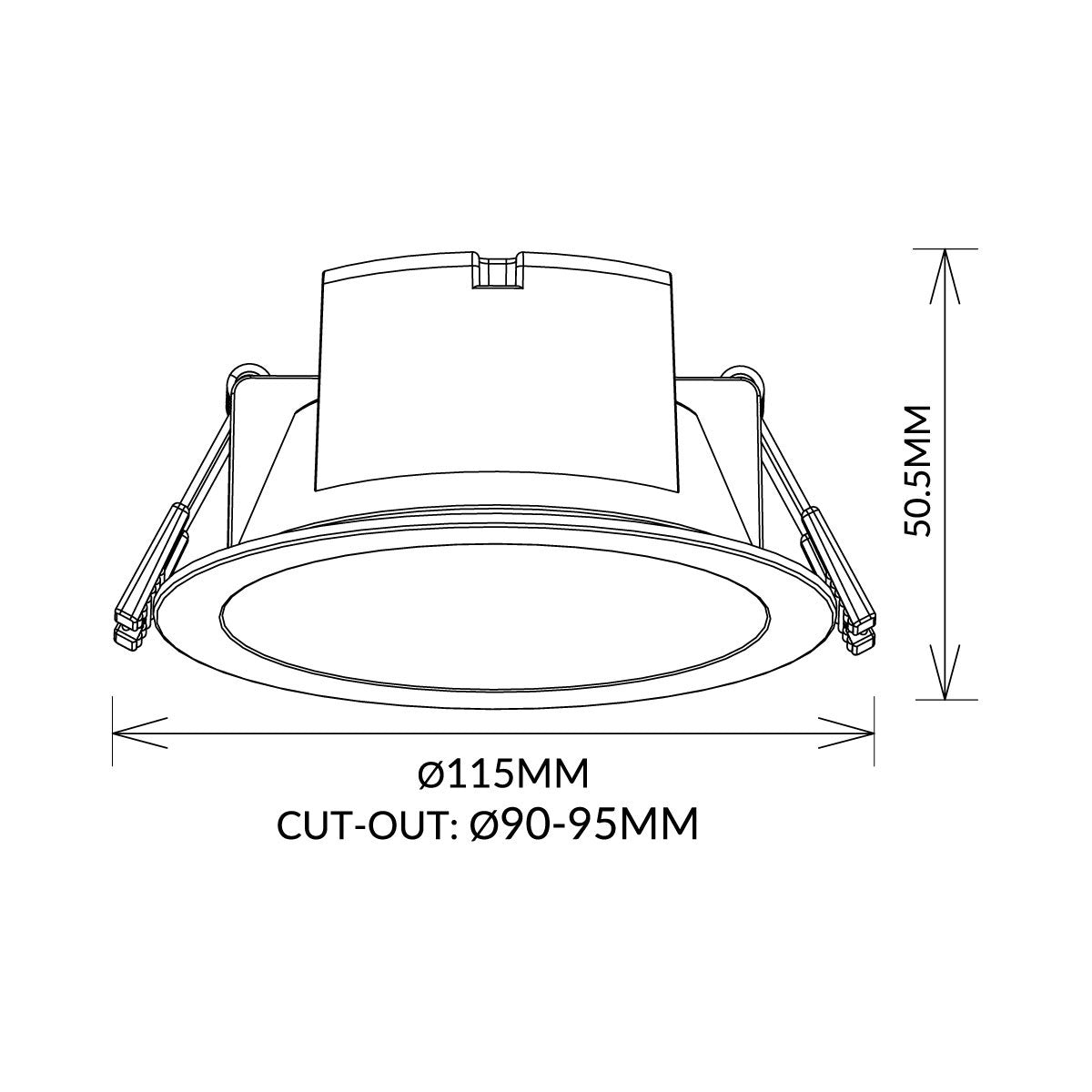 Destro II 10 Pack 8W LED Flush Frame Recessed Downlights with Quick Connect Sockets