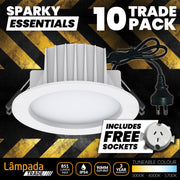 Destro II 10 Pack 8W LED Recessed Frame Downlights with Standard Sockets