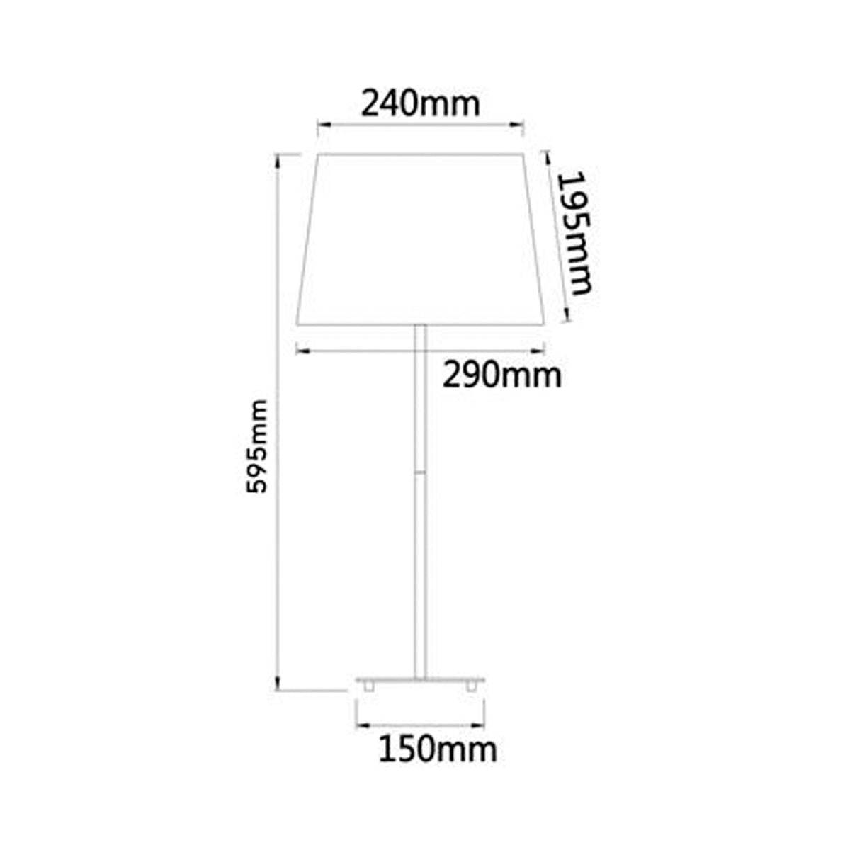 Devon Table Lamp with E27 Lampholder
